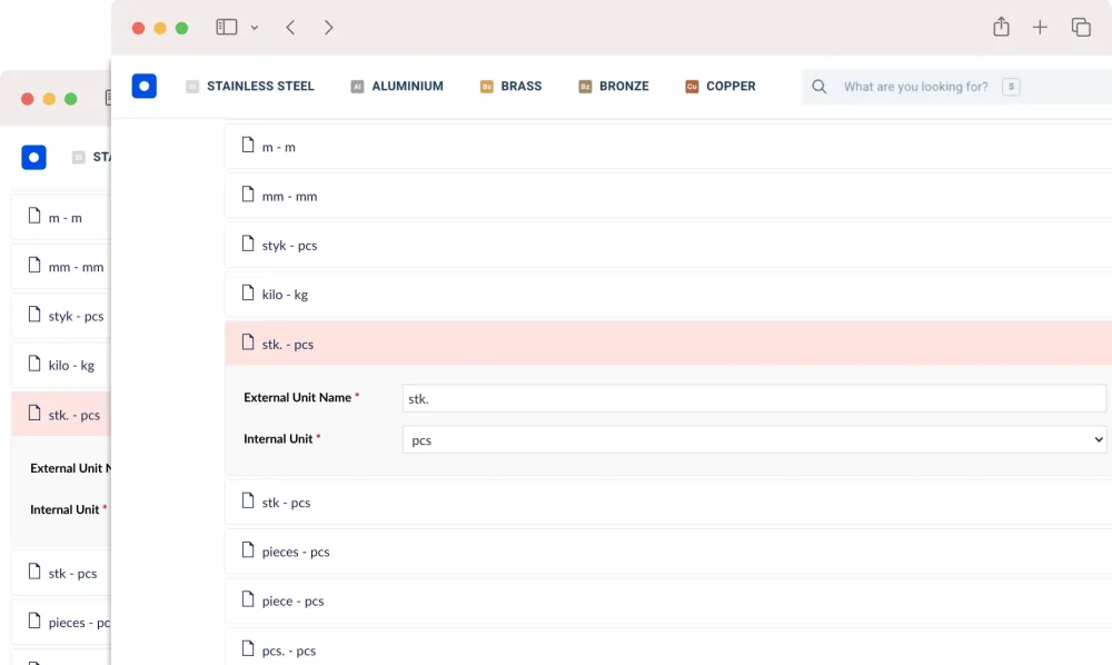 Slize Configure Units